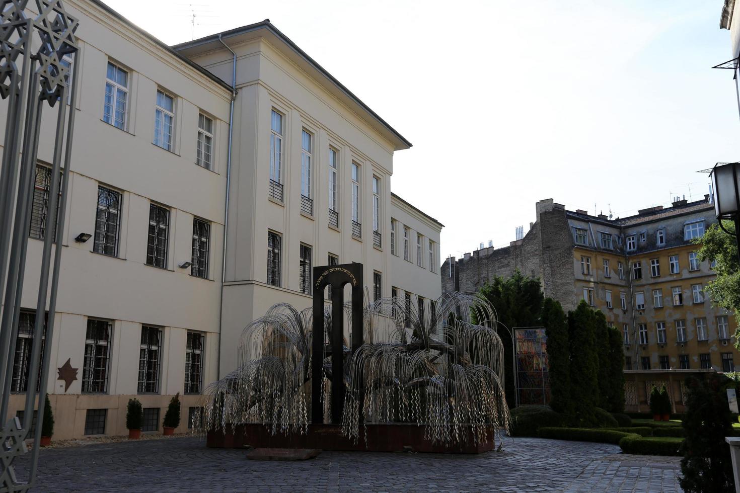 Buildings and structures on the streets of Budapest, the capital of Hungary. photo