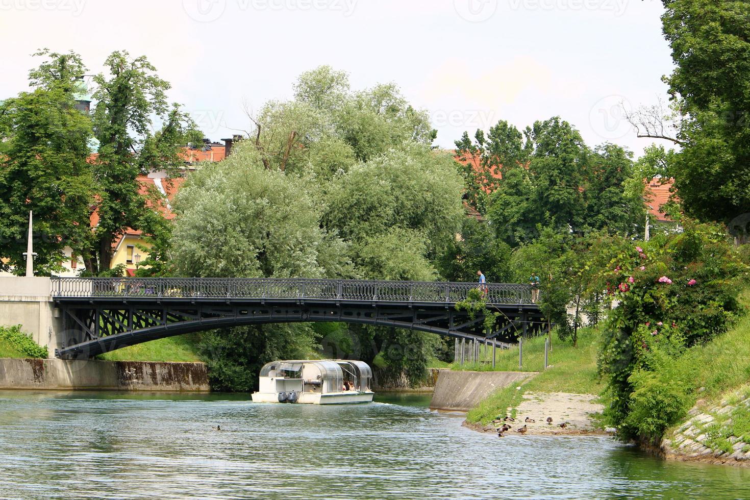 Bridge - architectural structures for crossing a water barrier. photo