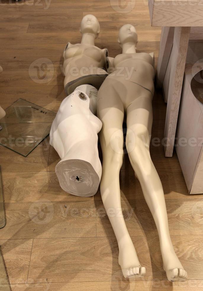 Mannequin in the form of a human body for trying on and showing dresses and clothes. photo