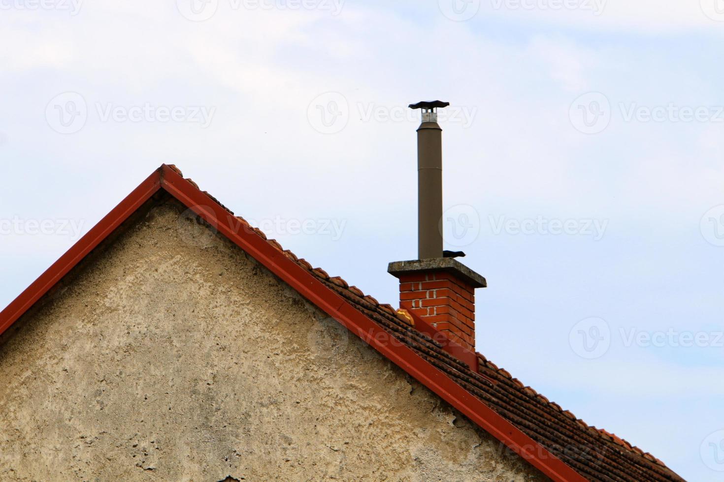 Tiled roofs of the city of Ljubljana the capital of Slovenia. photo