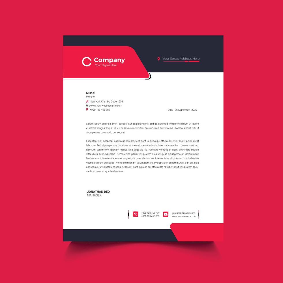 Letterhead template design vector