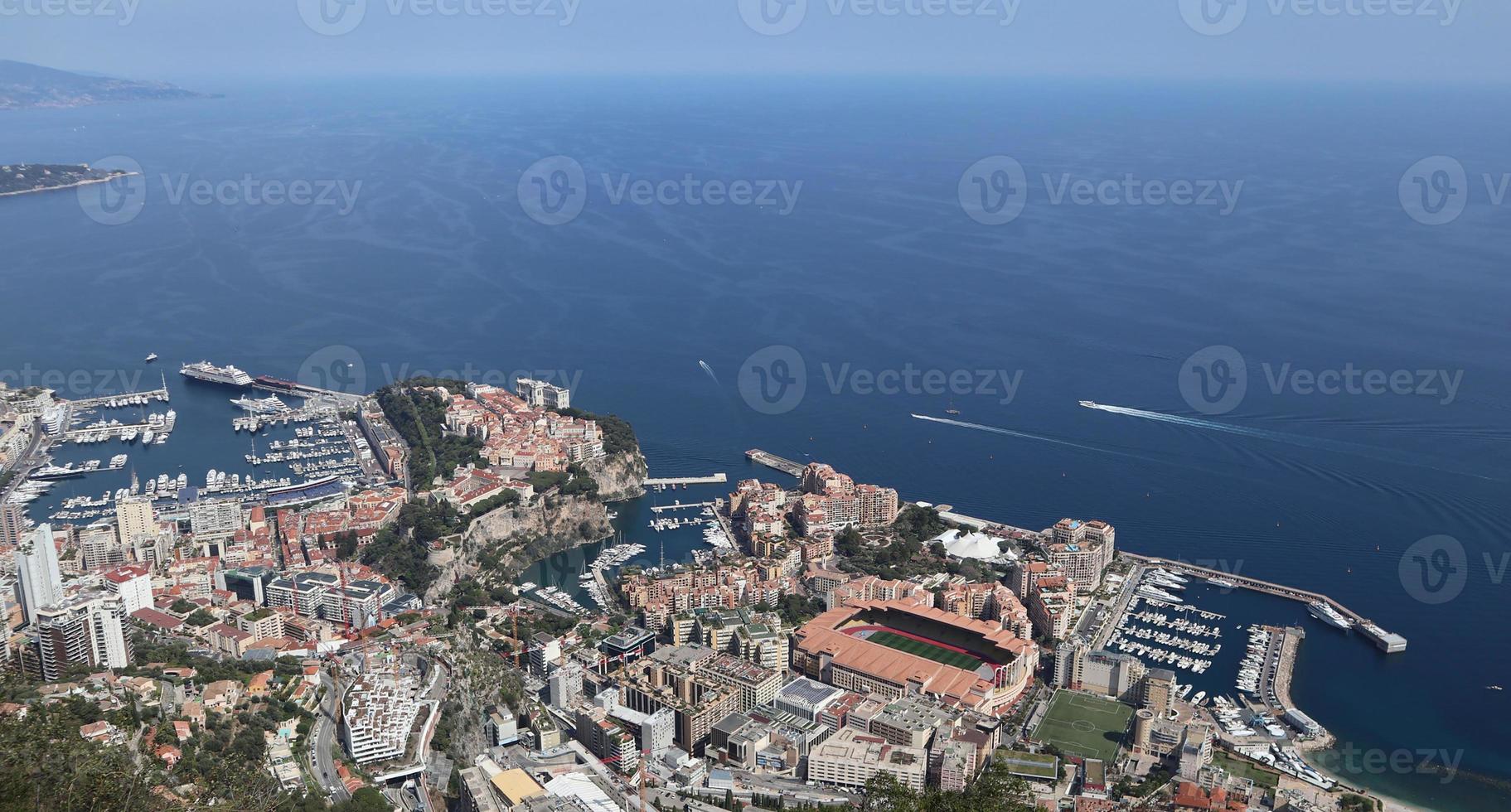 Beautiful view from the top of a mountain on Monaco photo
