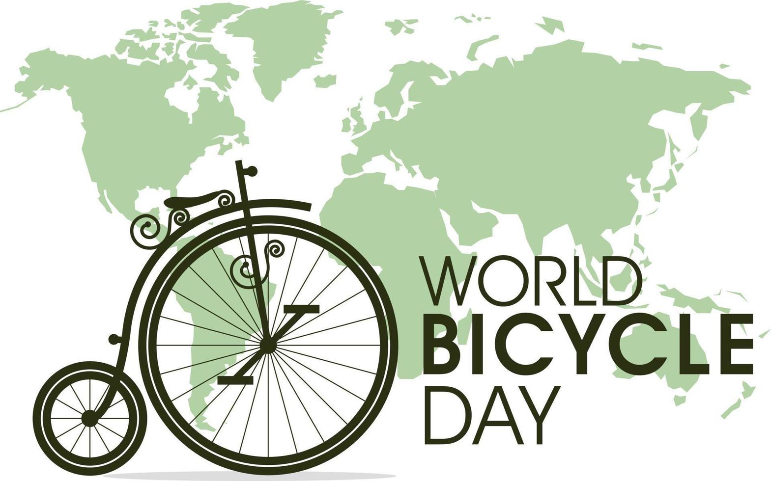 día mundial de la bicicleta vector