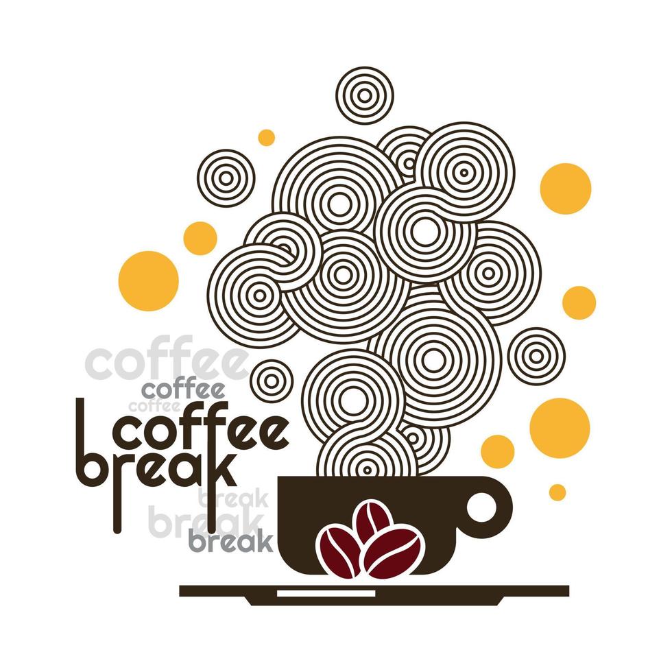 coffee break abstract illustration image vector