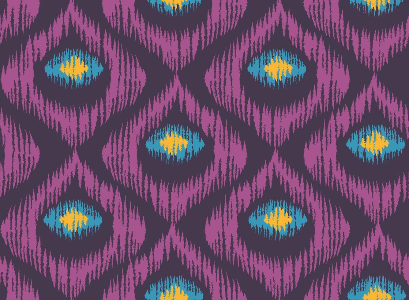 Vintage vector seamless pattern in ikat style.