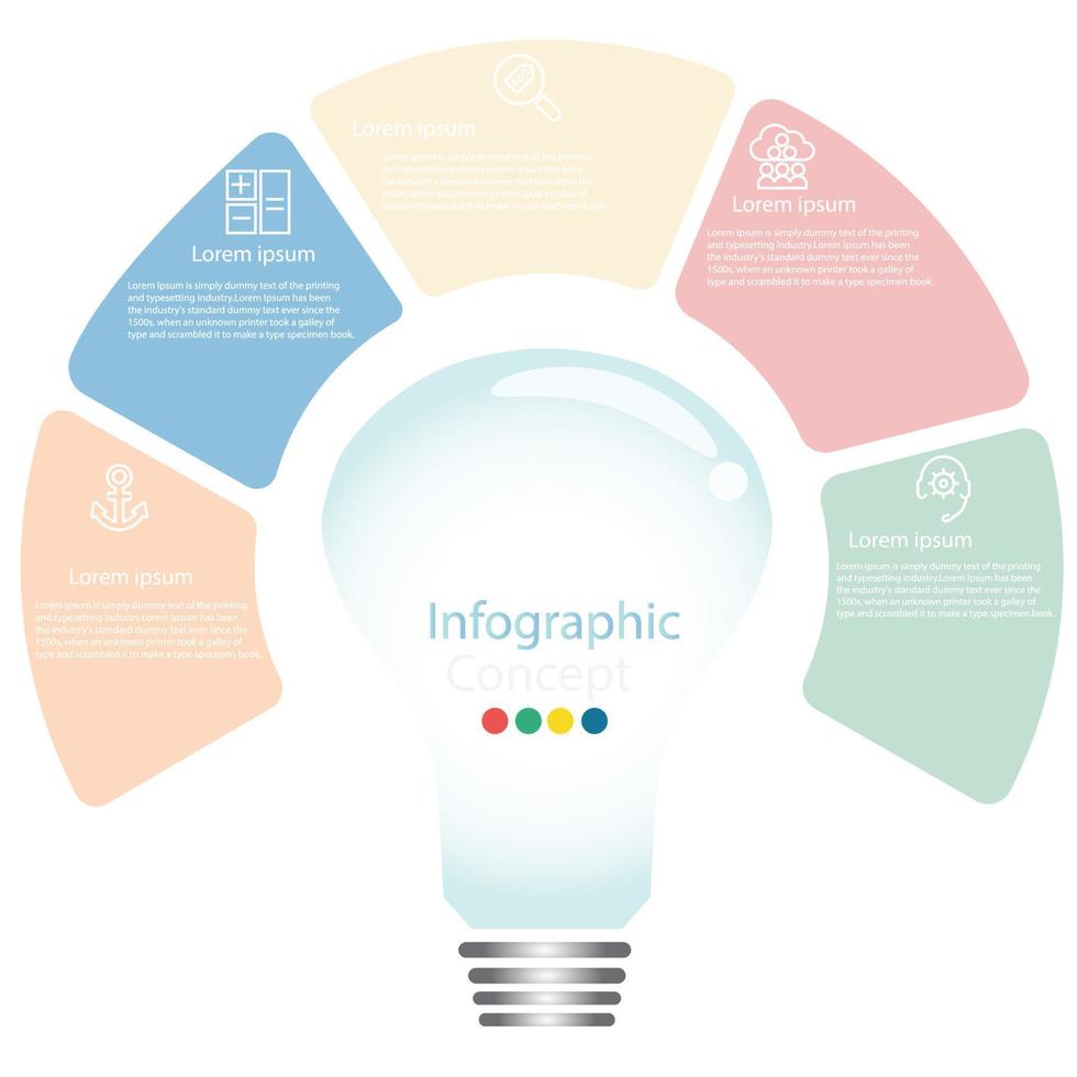 Infographic idea shape data vector Template Process concept Step for strategy and information education