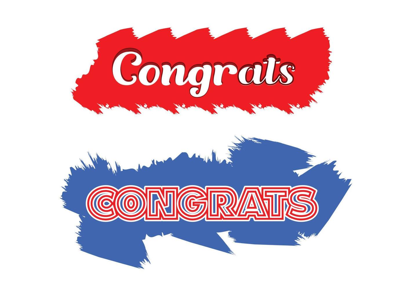 Congrats logo, sticker and icon design template vector
