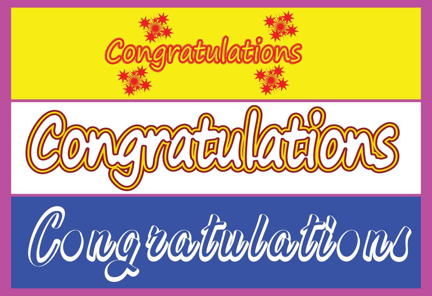 Congratulations logo, sticker and icon design template vector