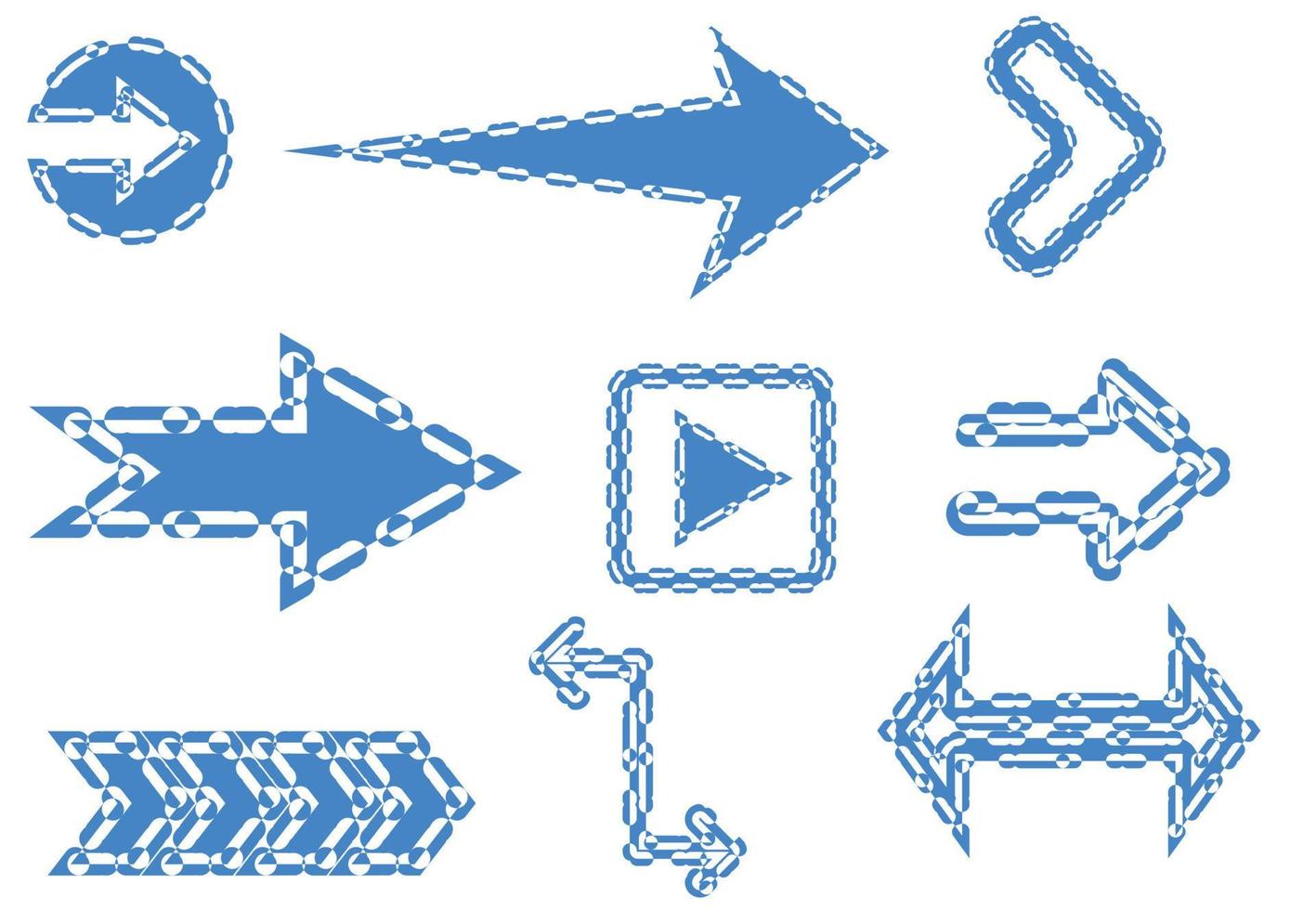 Arrow logo, icon and sticker design template vector