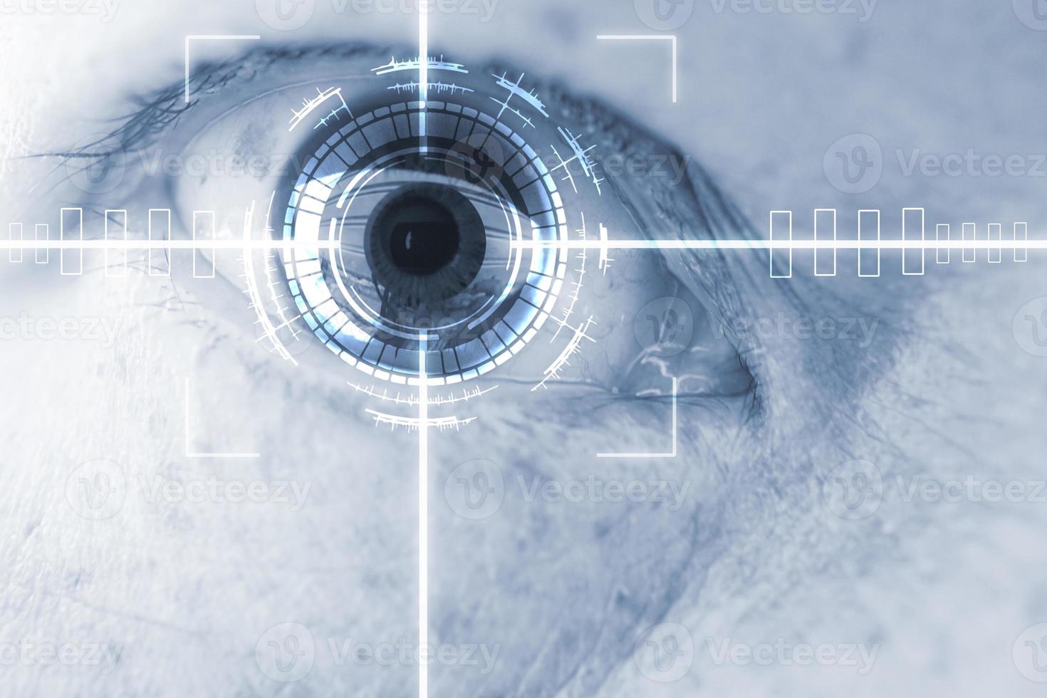 High-tech concept, High-tech security scanning. photo