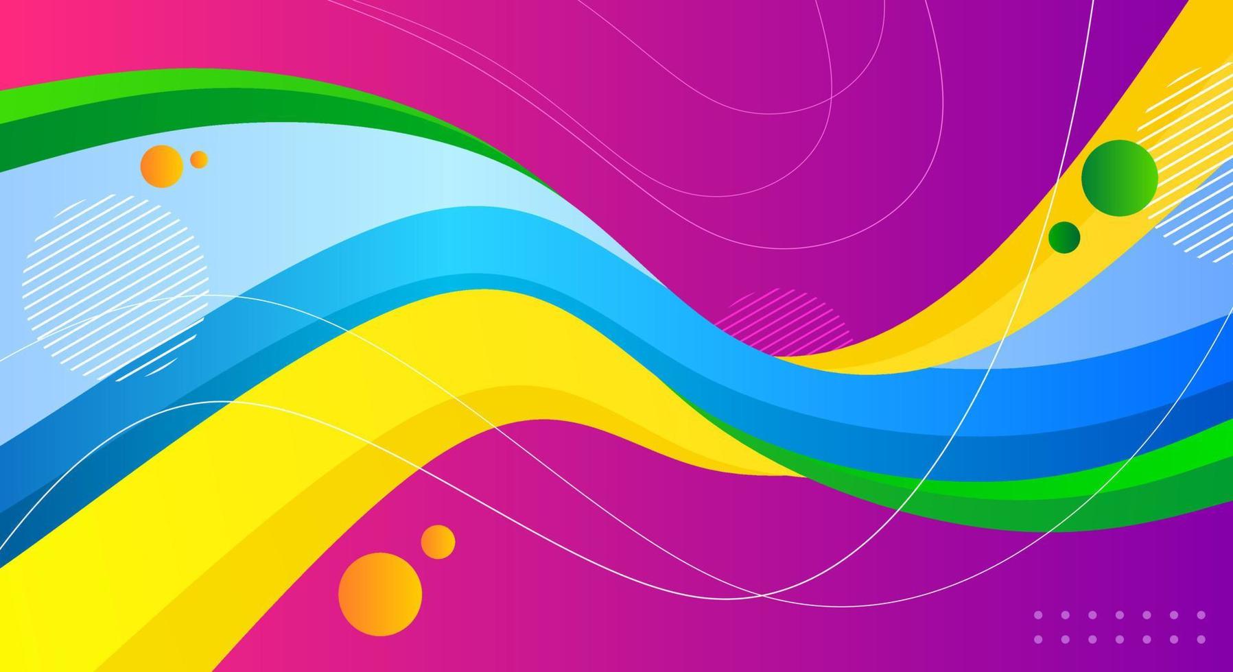 colorful wave background vector