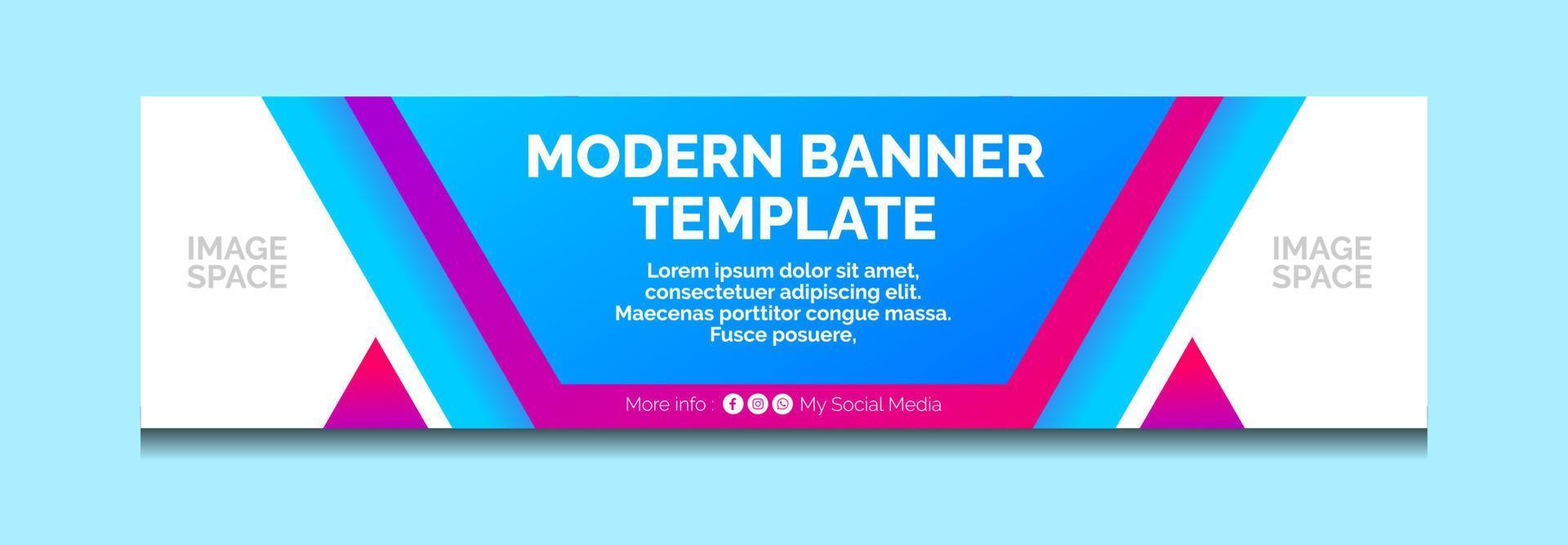 gráfico y vector de plantilla de banner moderno