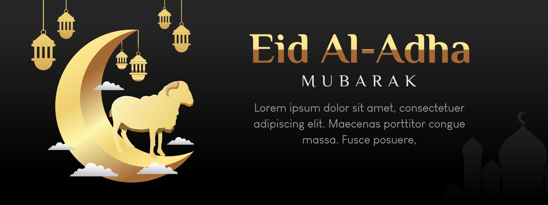 vector de fondo islámico eid al adha mubarak