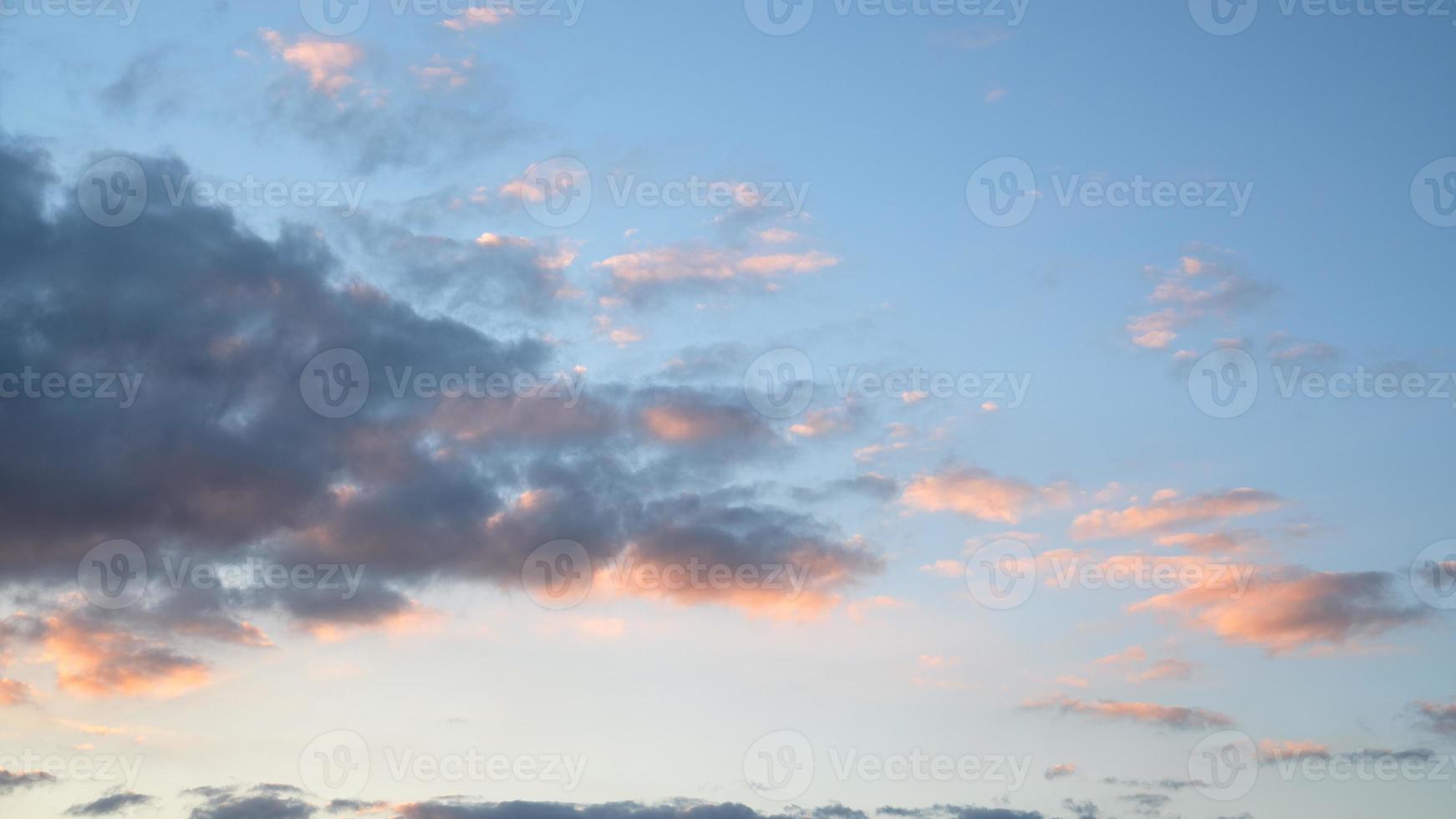 Sky with red-colored clouds photo