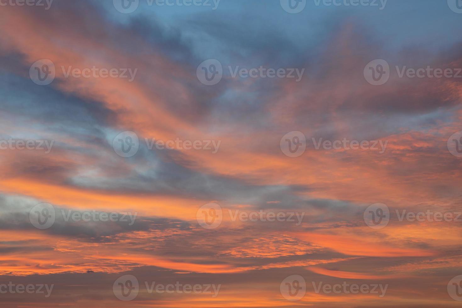 Sky with red-colored clouds photo