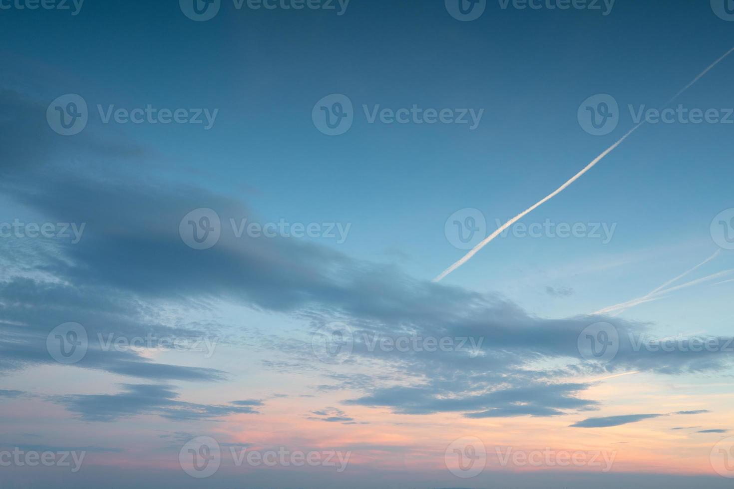 Sky with pastel-colored clouds photo