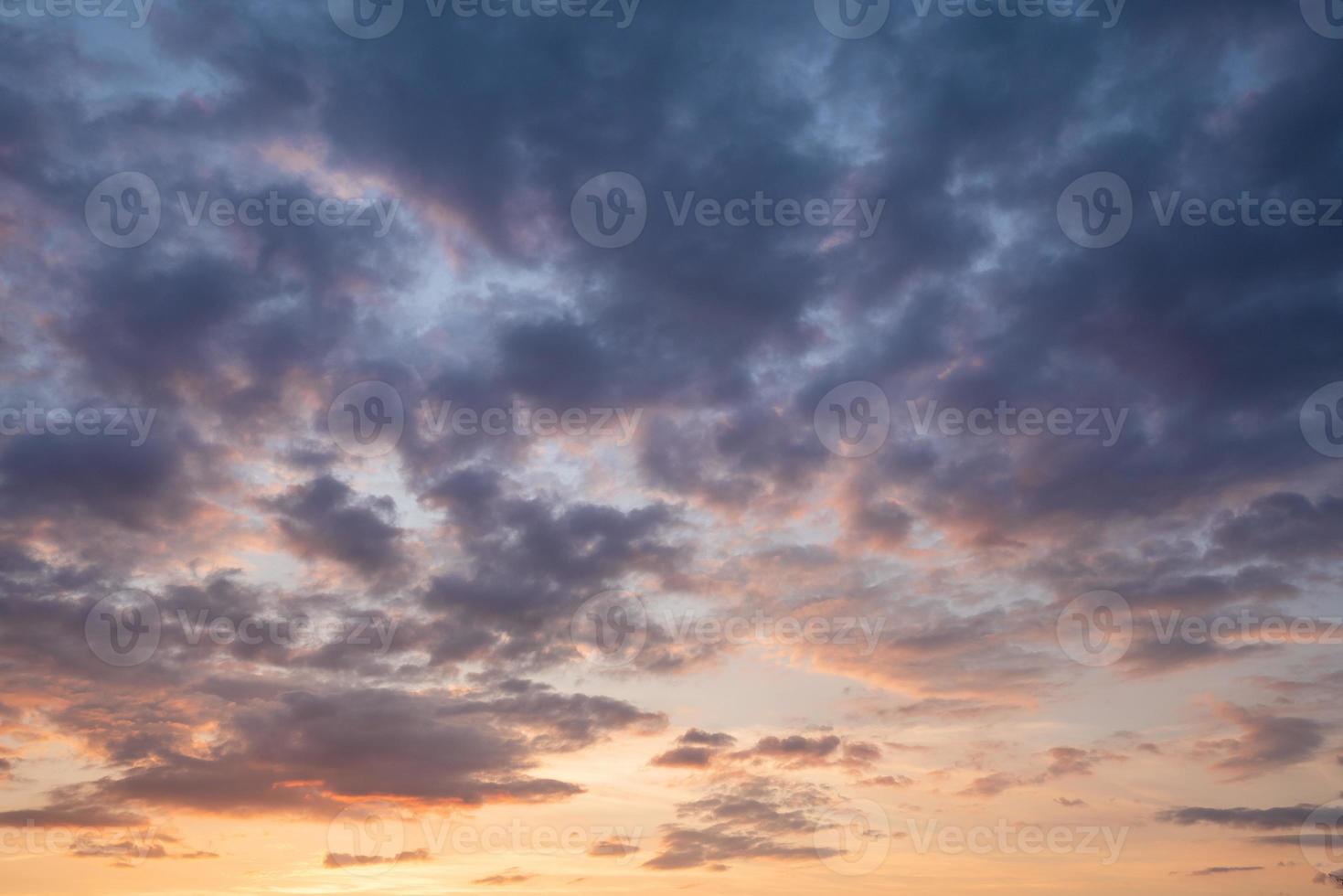 Sky with red-colored clouds photo