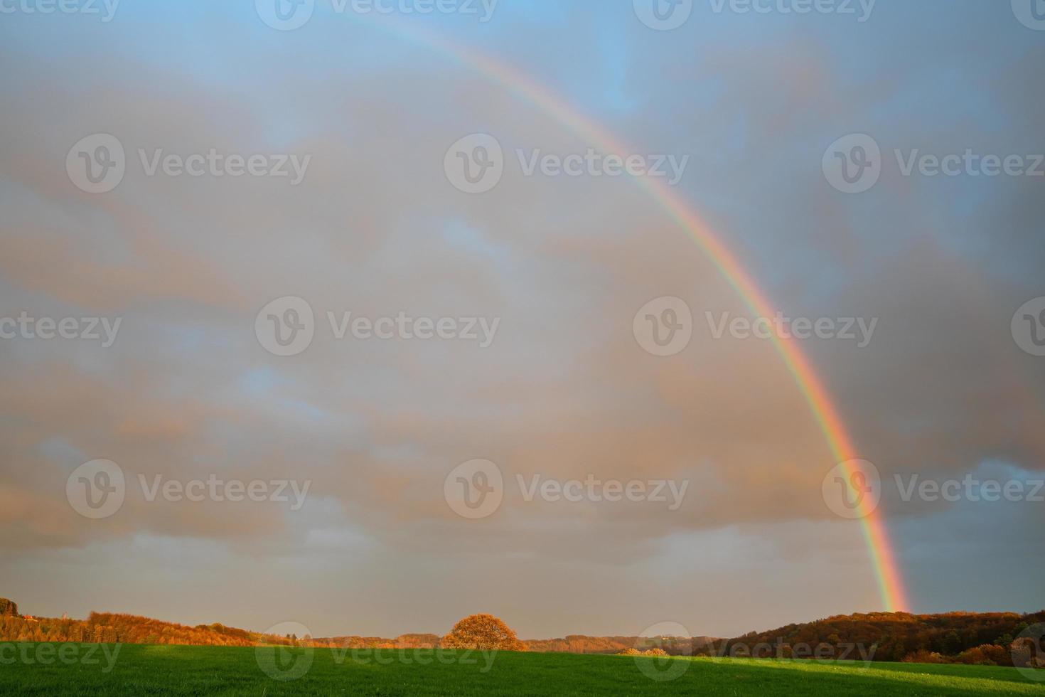 Landscape with rainbow photo