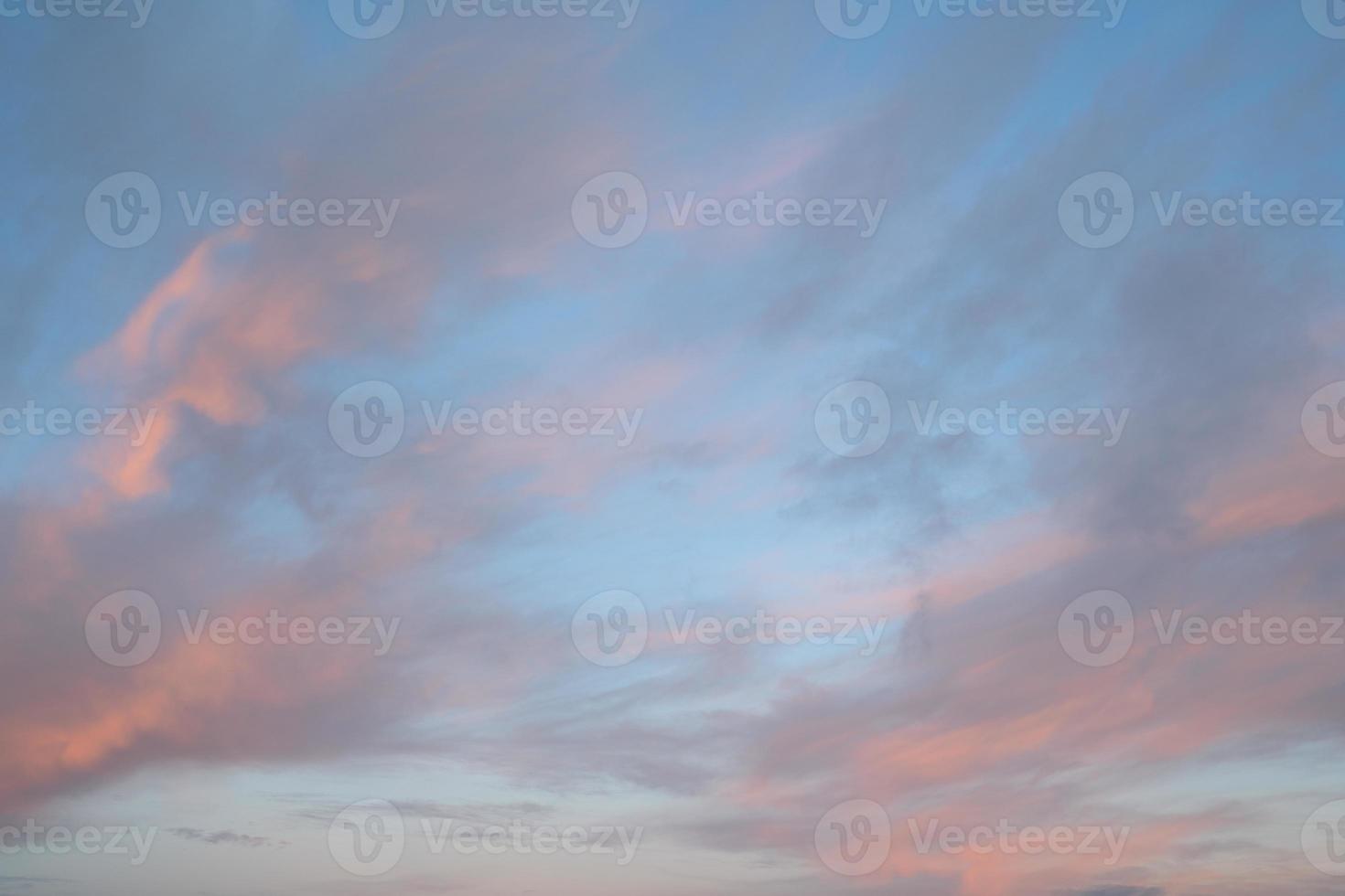 Sky with red-colored clouds photo