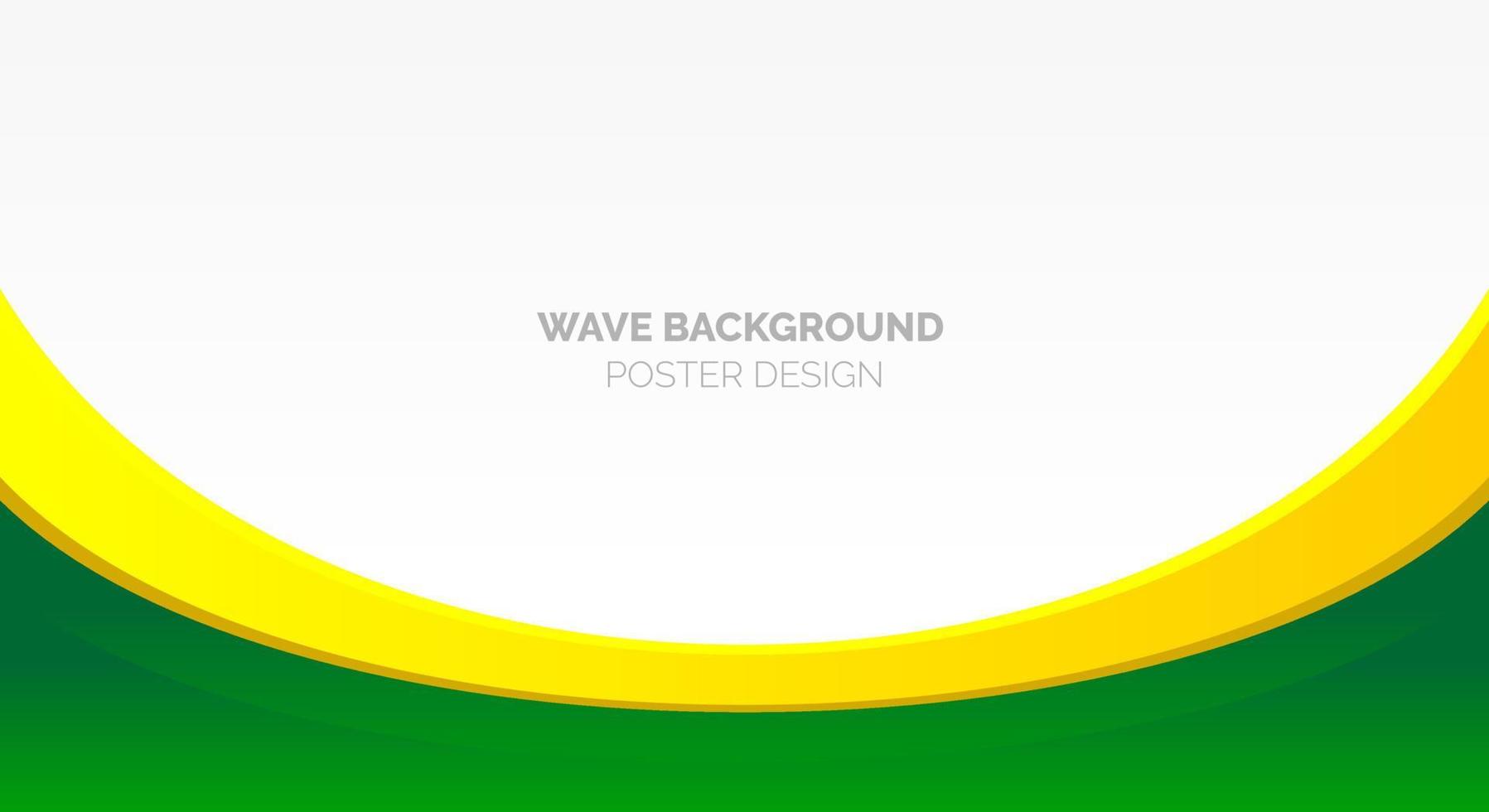 wave green and yellow background vector