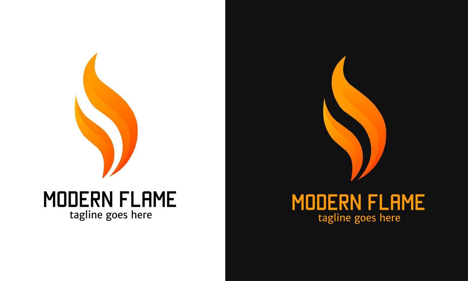 Illustration vector graphics of template logo modern flame