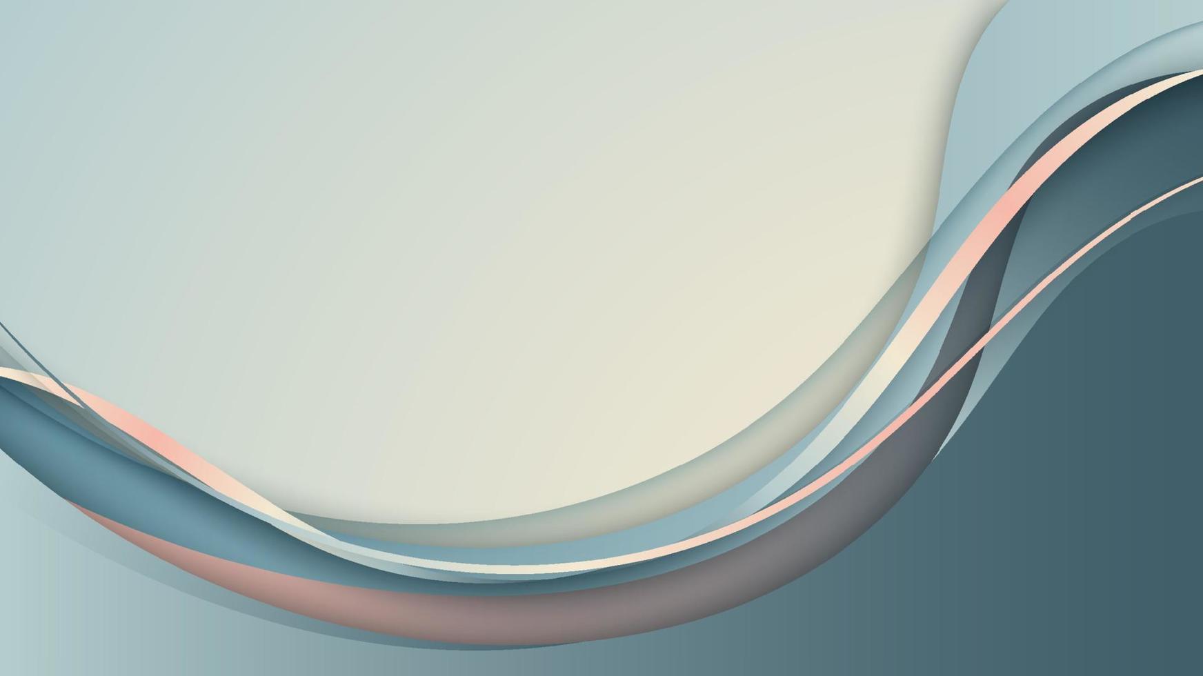 diseño de plantilla de banner de fondo abstracto líneas de onda azul y rosa vector