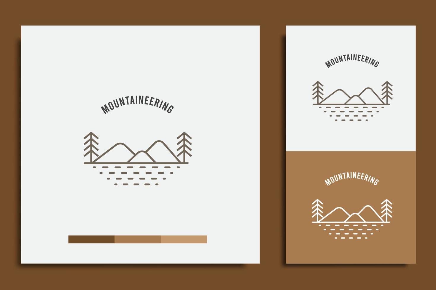 logo design template, with simple mountain adventure icon vector