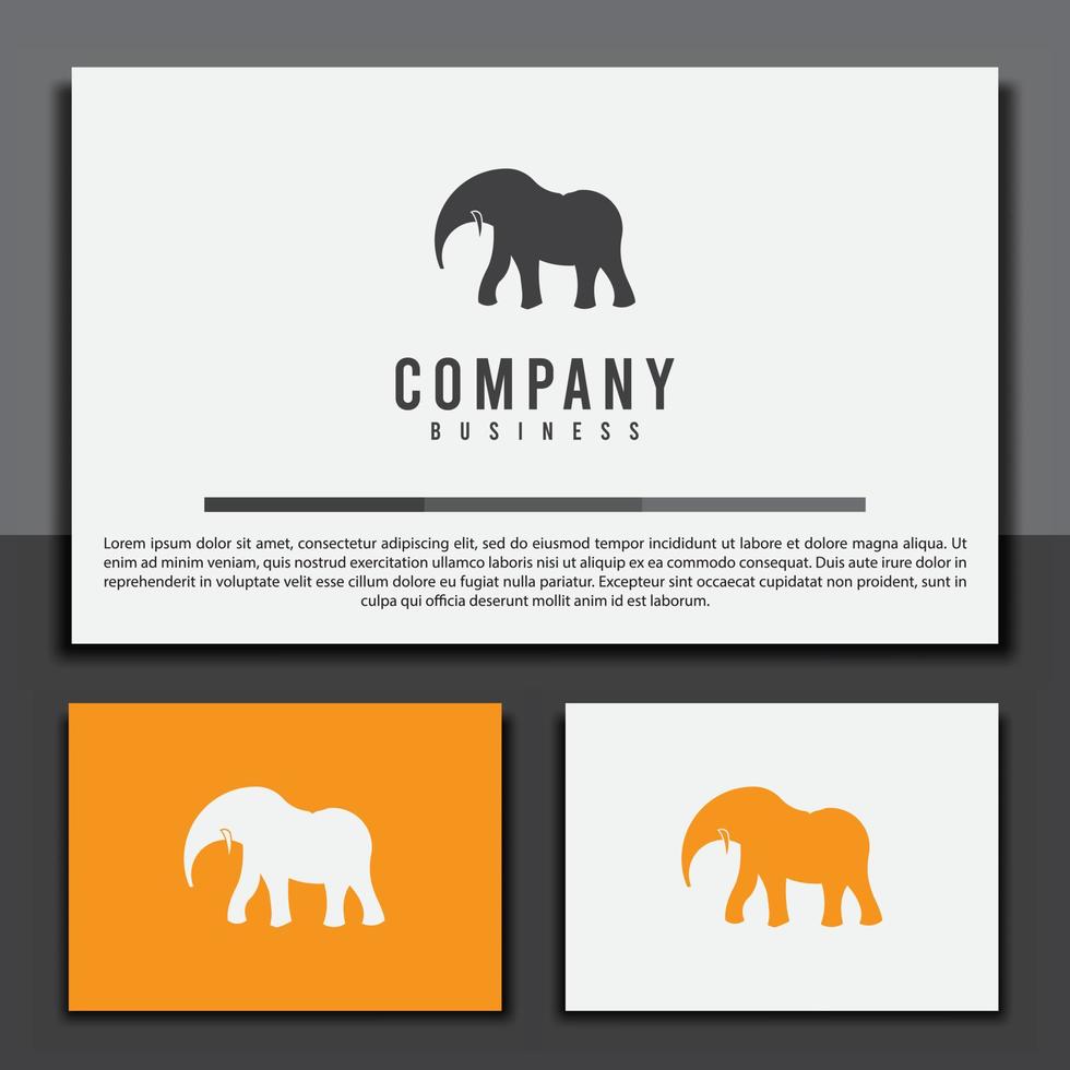 Logo design template, with an elephant icon, is suitable for your sports and business brands vector