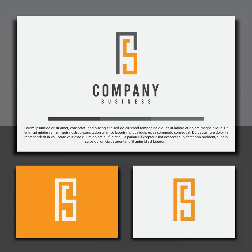 logo design template, with a combination of the letters P and S geometric icons, perfect for your business brand vector