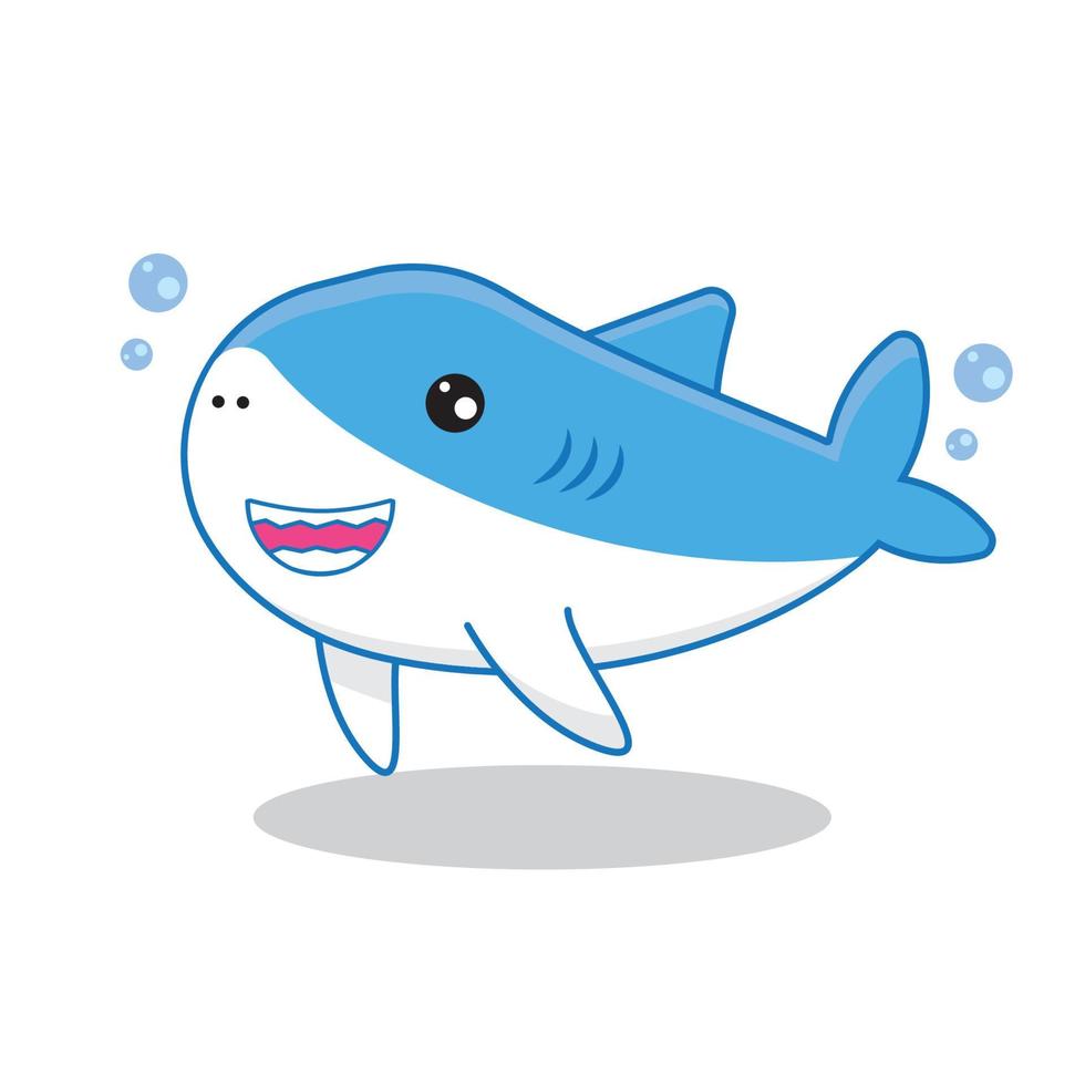 cute shark illustration vector stock