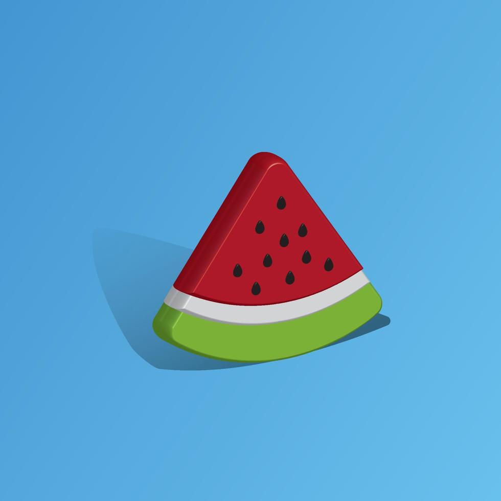 watemelon 3d vector illustration