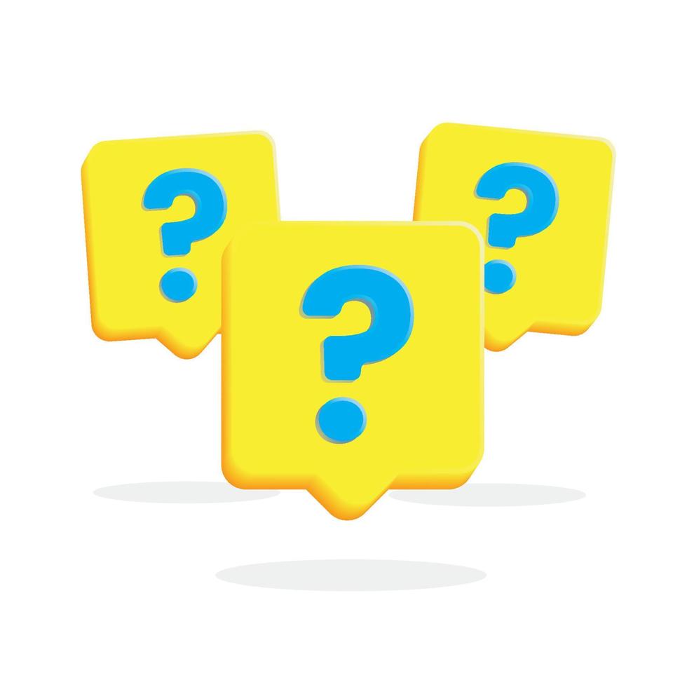 question mark bubble icon vector