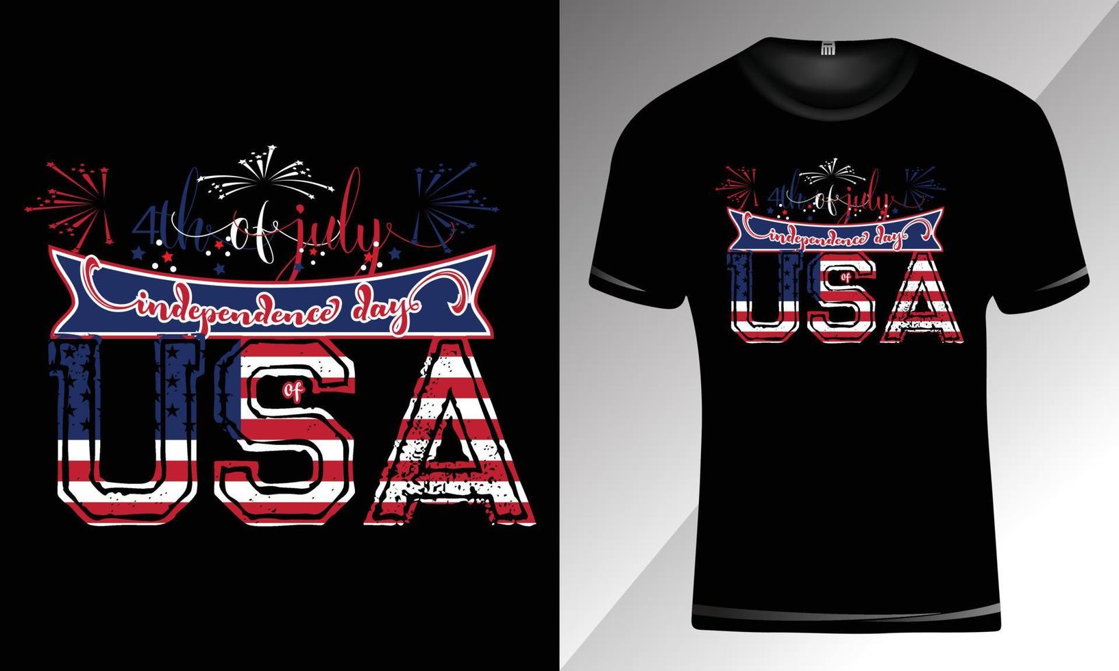 4th of July, Independence day of USA, T-shirt design for print vector