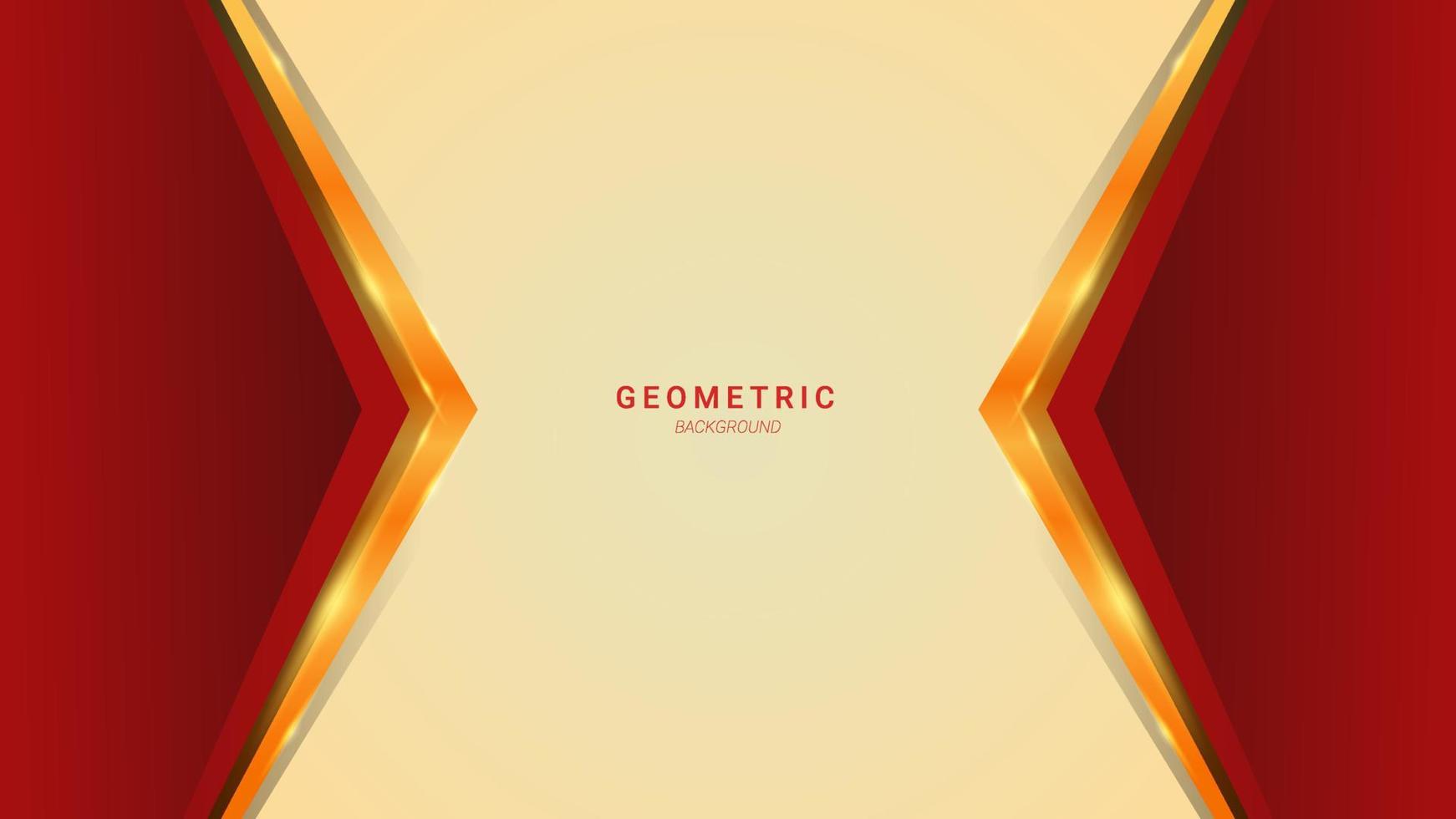 Abstract luxury geometric elegant red gold background design vector