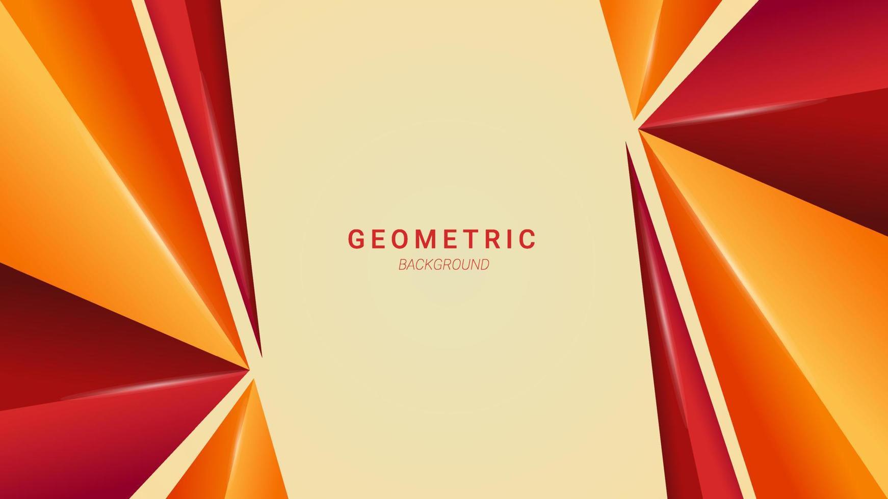 Abstract orange geometric shape background template design vector