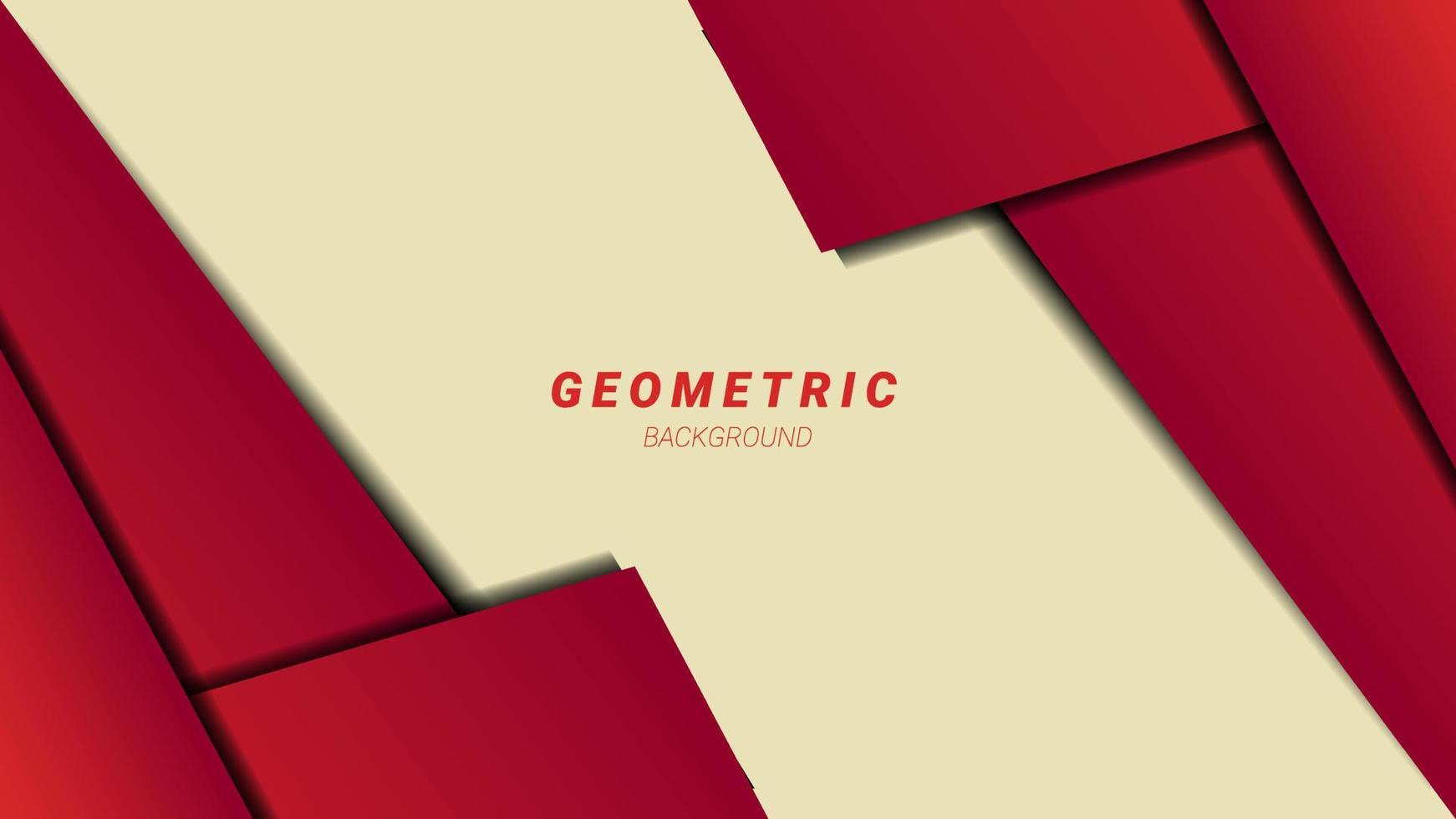 vector de diseño de fondo de origami geométrico elegante rojo abstracto