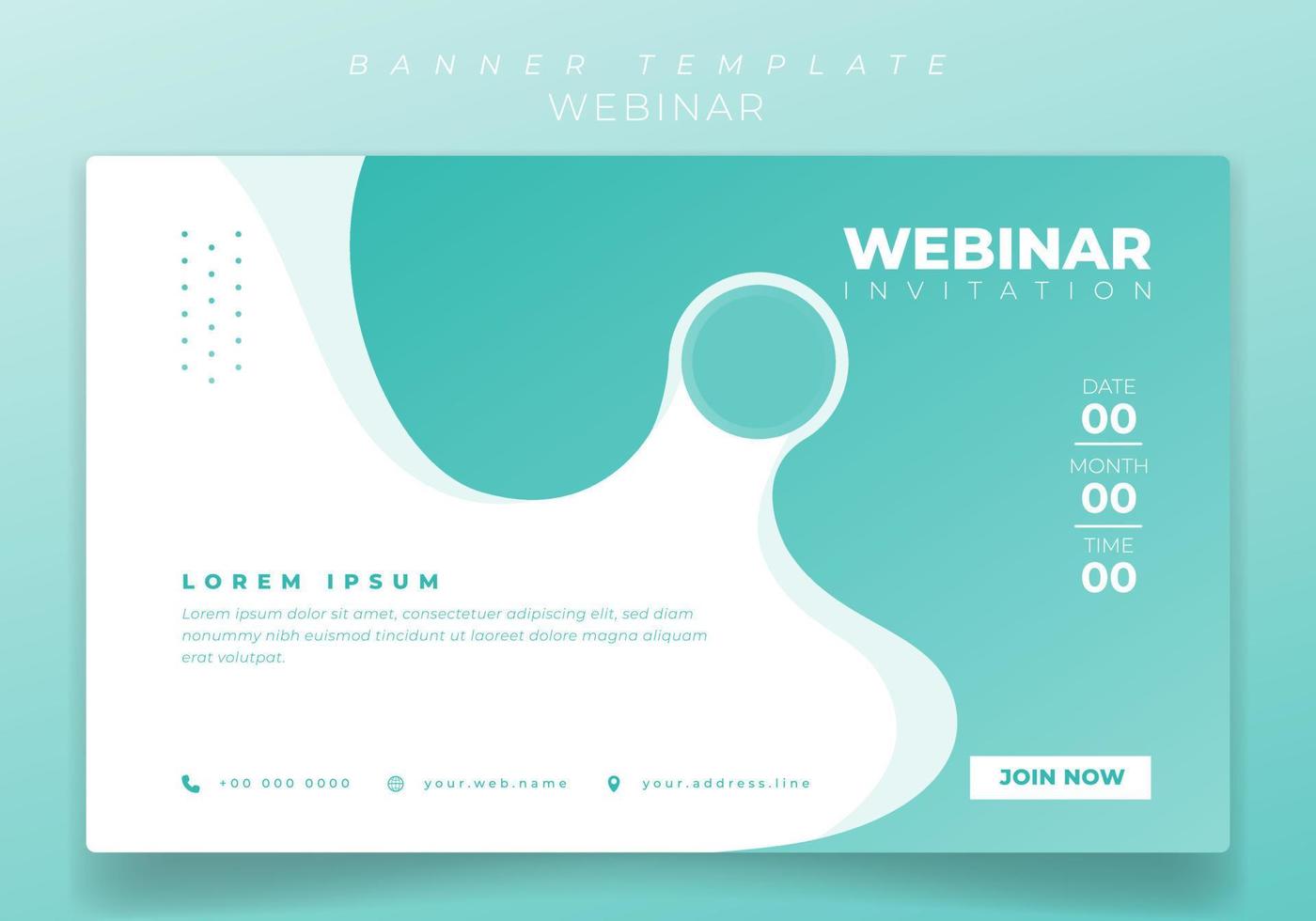 Banner template in green pastel with circle background for online advertisement vector