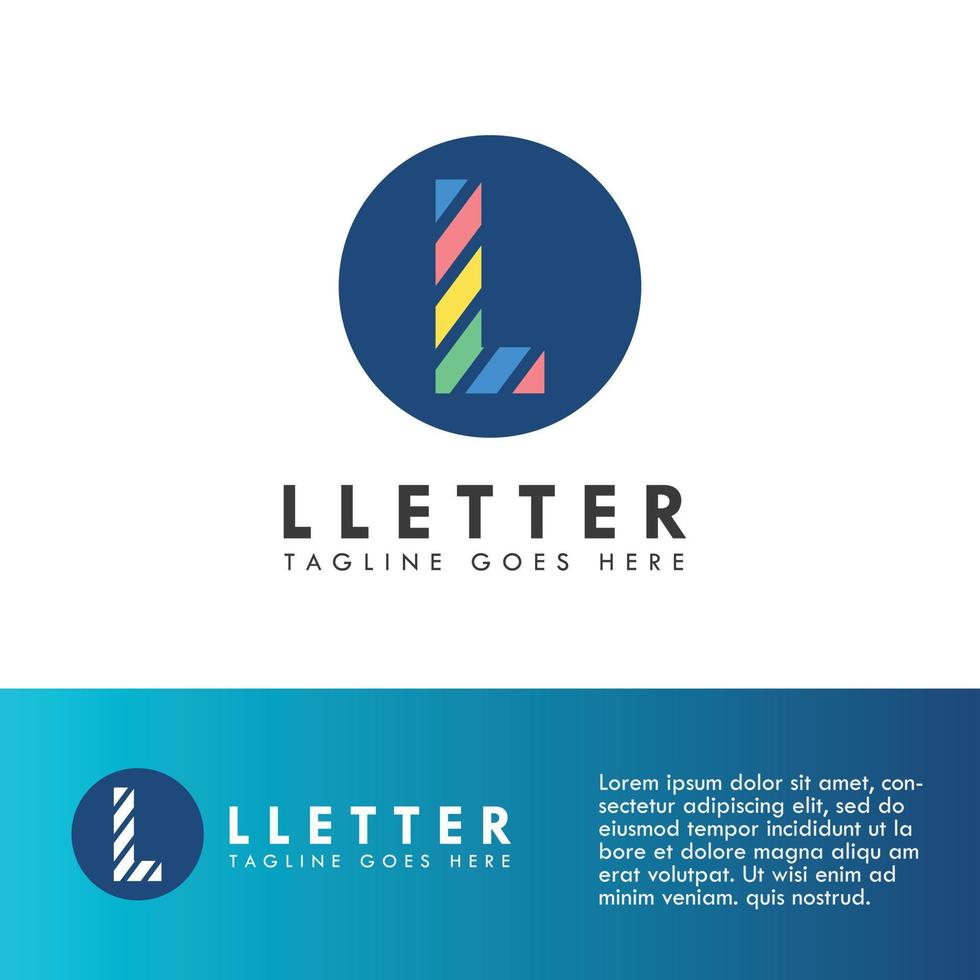 Alphabet l letter logo and icon design vector