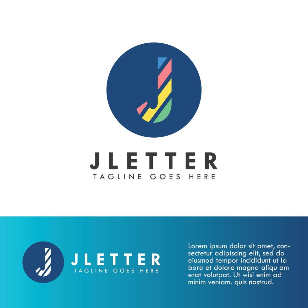 diseño de logotipo e icono de letra j del alfabeto vector