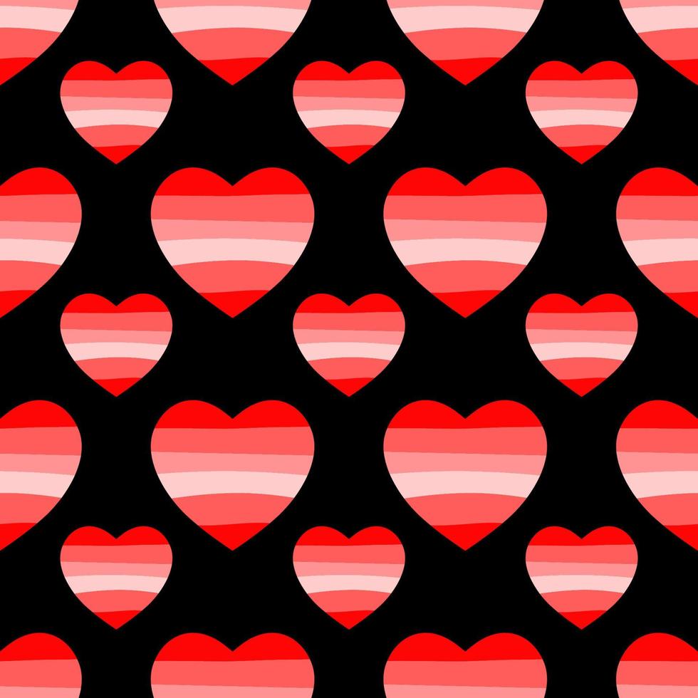 Vector seamless pattern with hearts. Valentines day background.