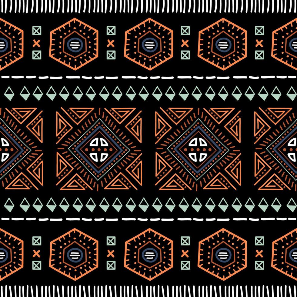 patrón sin costuras navajo. fondo ikat con textura de diseño tradicional vector