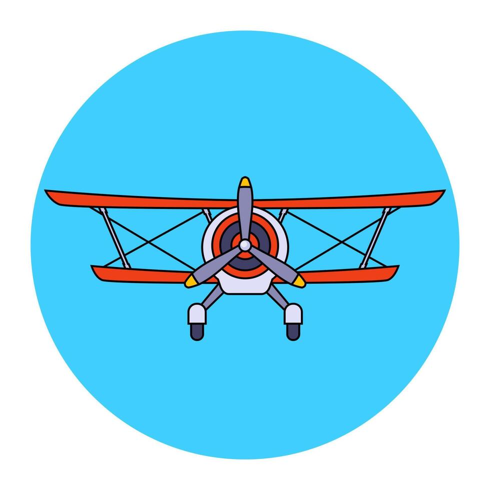 old two-winged plane with a propeller front view. flat vector illustration. 8715409 Vector Art at Vecteezy old two-winged plane with a propeller front view. flat vector illustration. 8715409 Vector Art at Vecteezy