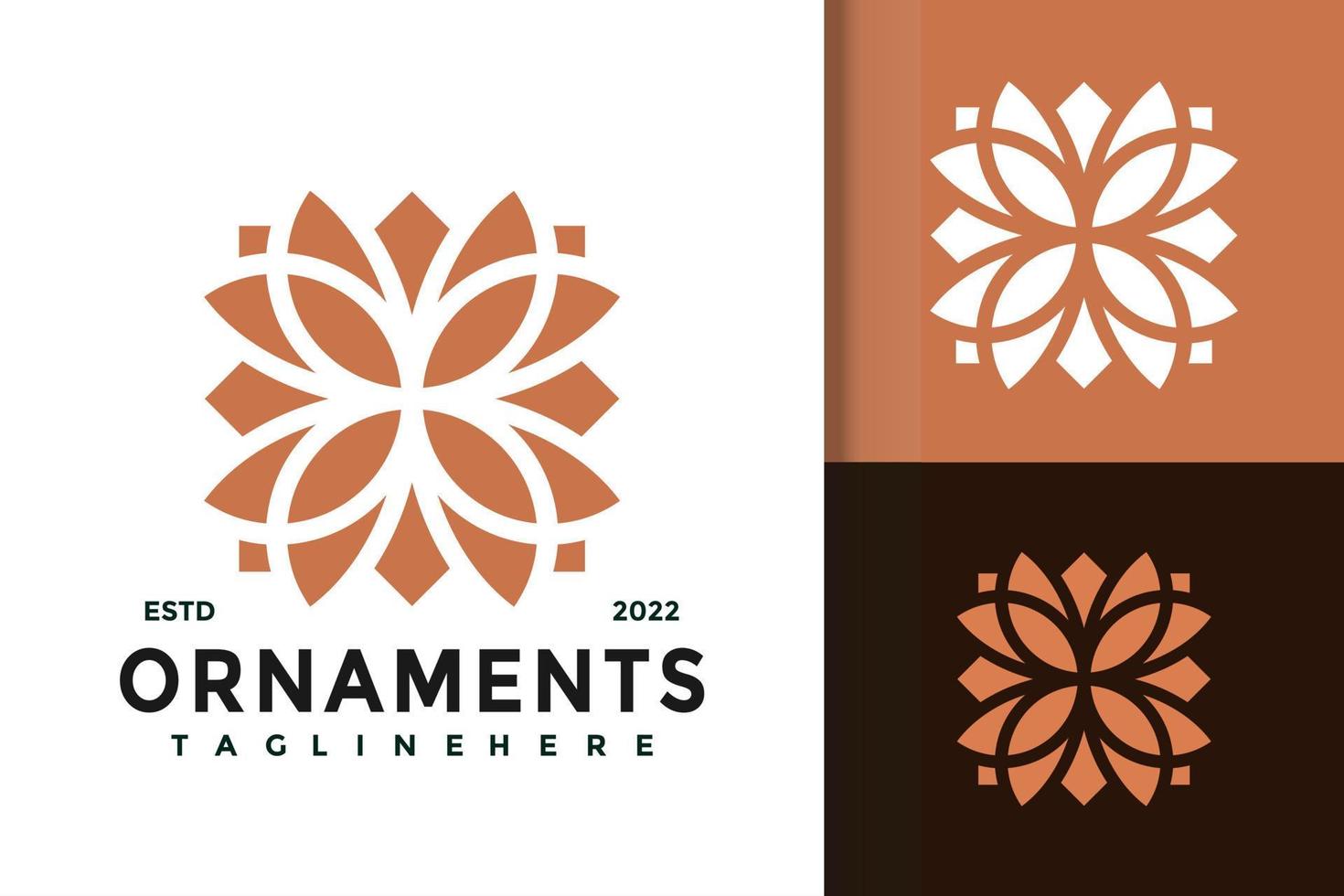 Elegant Flower Ornament Modern Logo Design  Vector Template