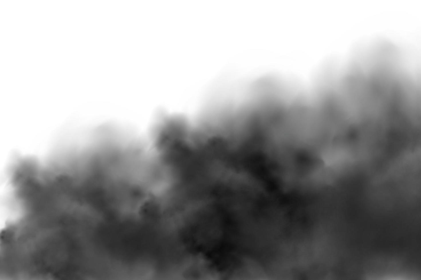 nube de polvo con partículas de suciedad, humo de cigarrillo, smog, tierra y arena. vector realista aislado sobre fondo transparente.