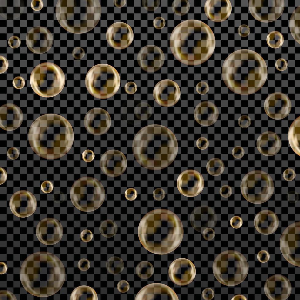 Set of transparent soap bubbles on checkered background.Reaistic colored balls.Vector texture. vector