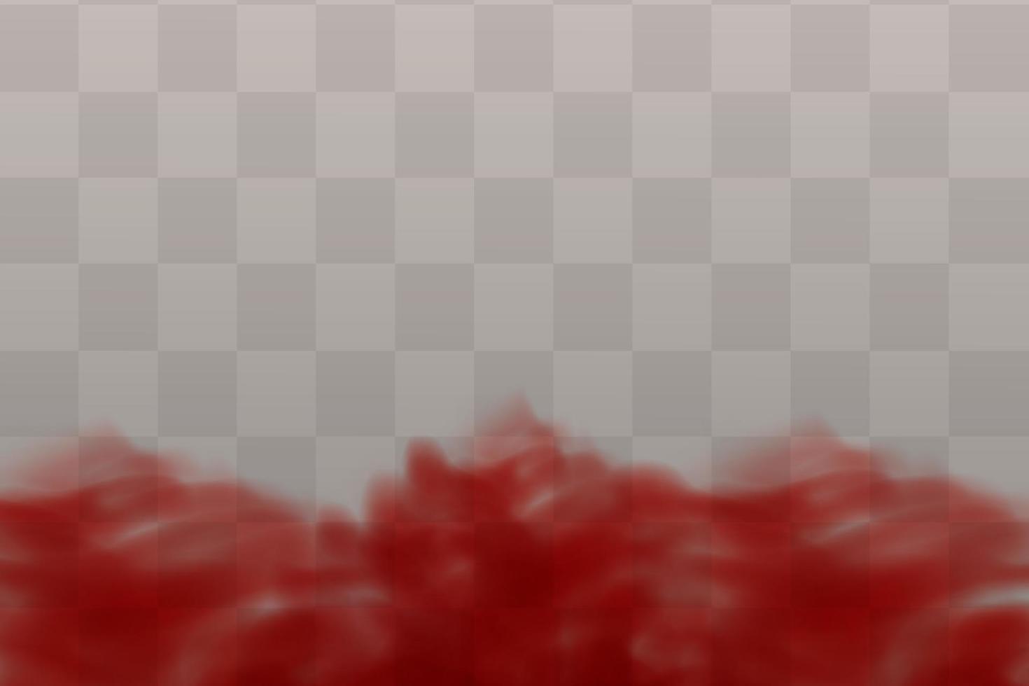 Red smoke clouds.Industrial smog, factory or plant environmental air pollution isolated on a white background. vector