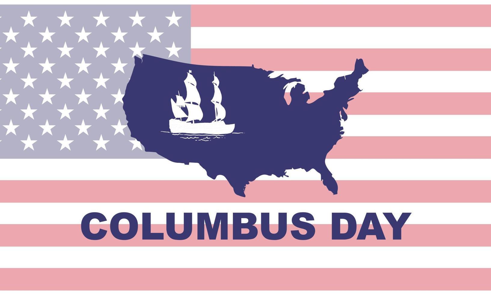 Columbus day greeting card or background. vector illustration.