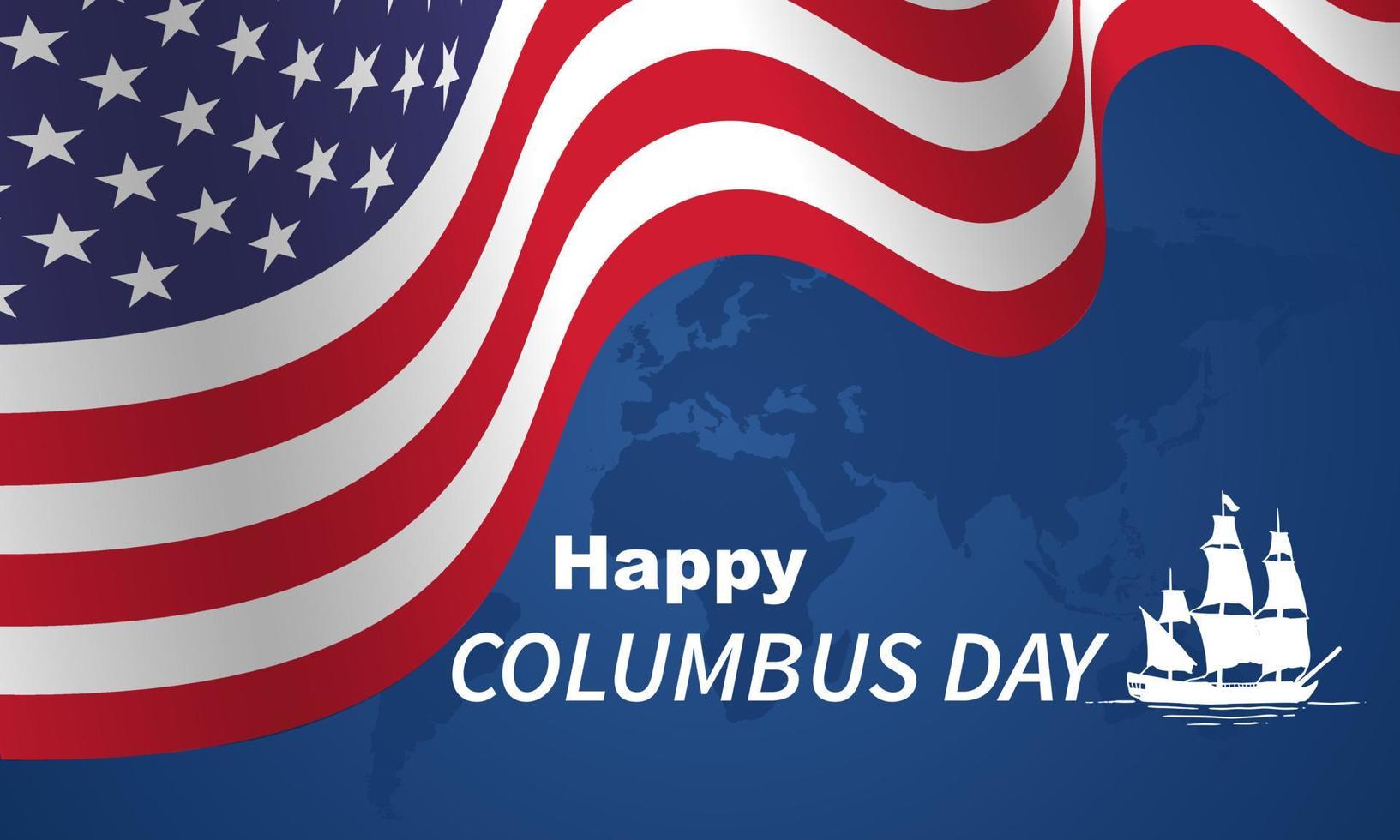 Columbus day greeting card or background. vector illustration.