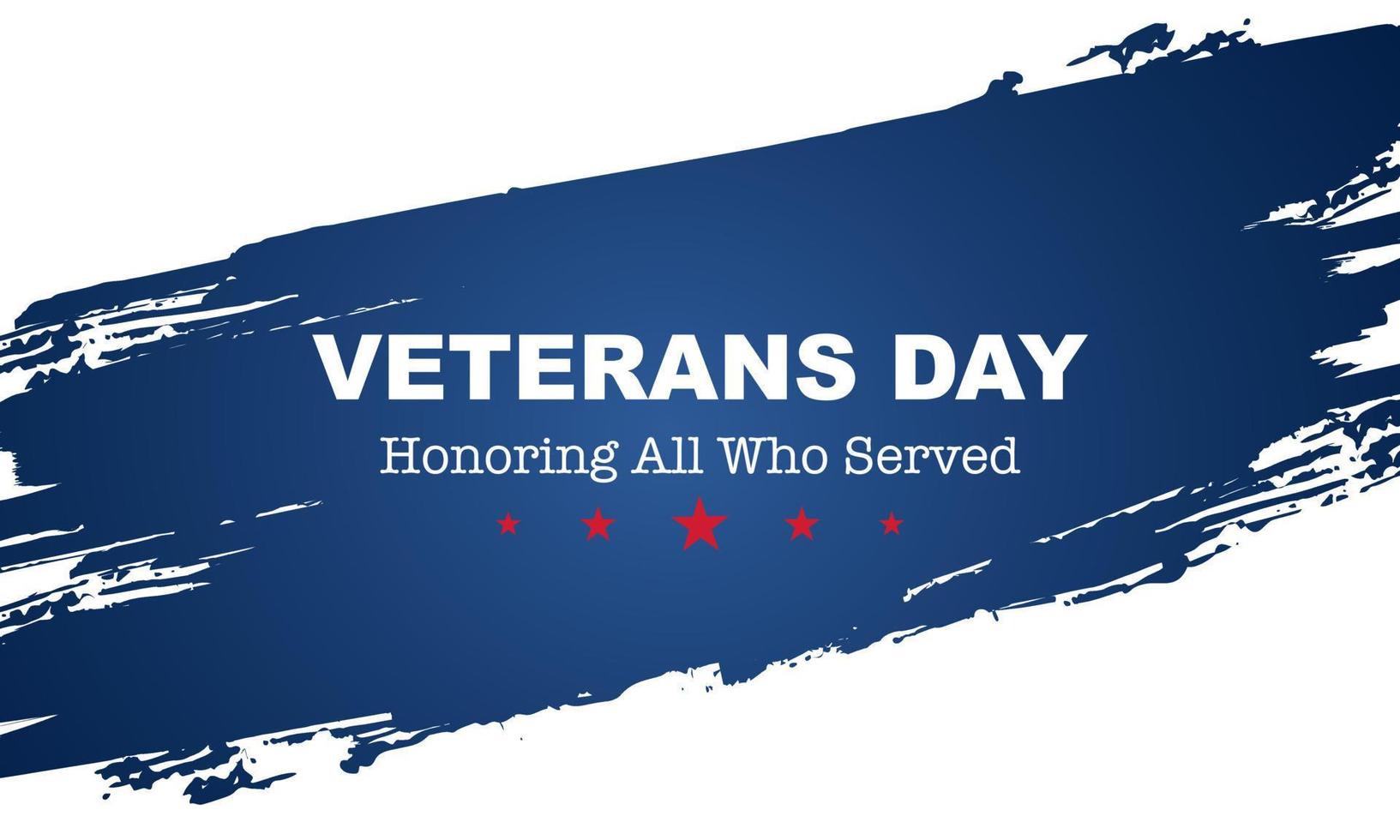 Veteran's day poster.Honoring all who served. Veteran's day illustration with american flag and soldiers vector