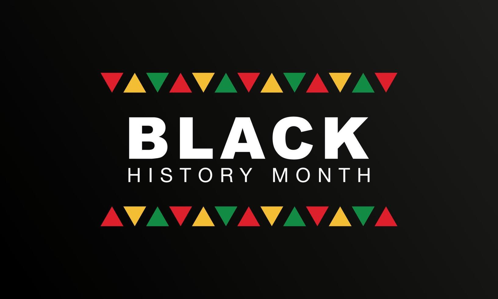 February is National Black History Month. Holiday concept. Template for background, banner, card, poster with text inscription. Vector EPS10 illustration